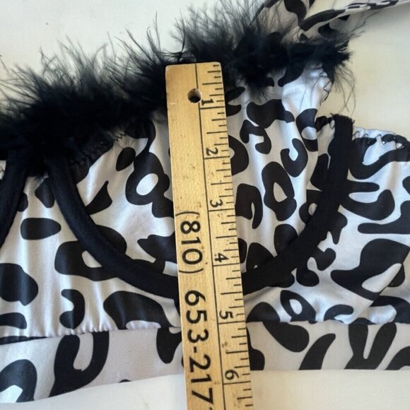 New Fantasy Lingerie Leopard Animal Bralette Bra Top S/M Sexy Mob Wife Gyaru - Picture 9 of 15